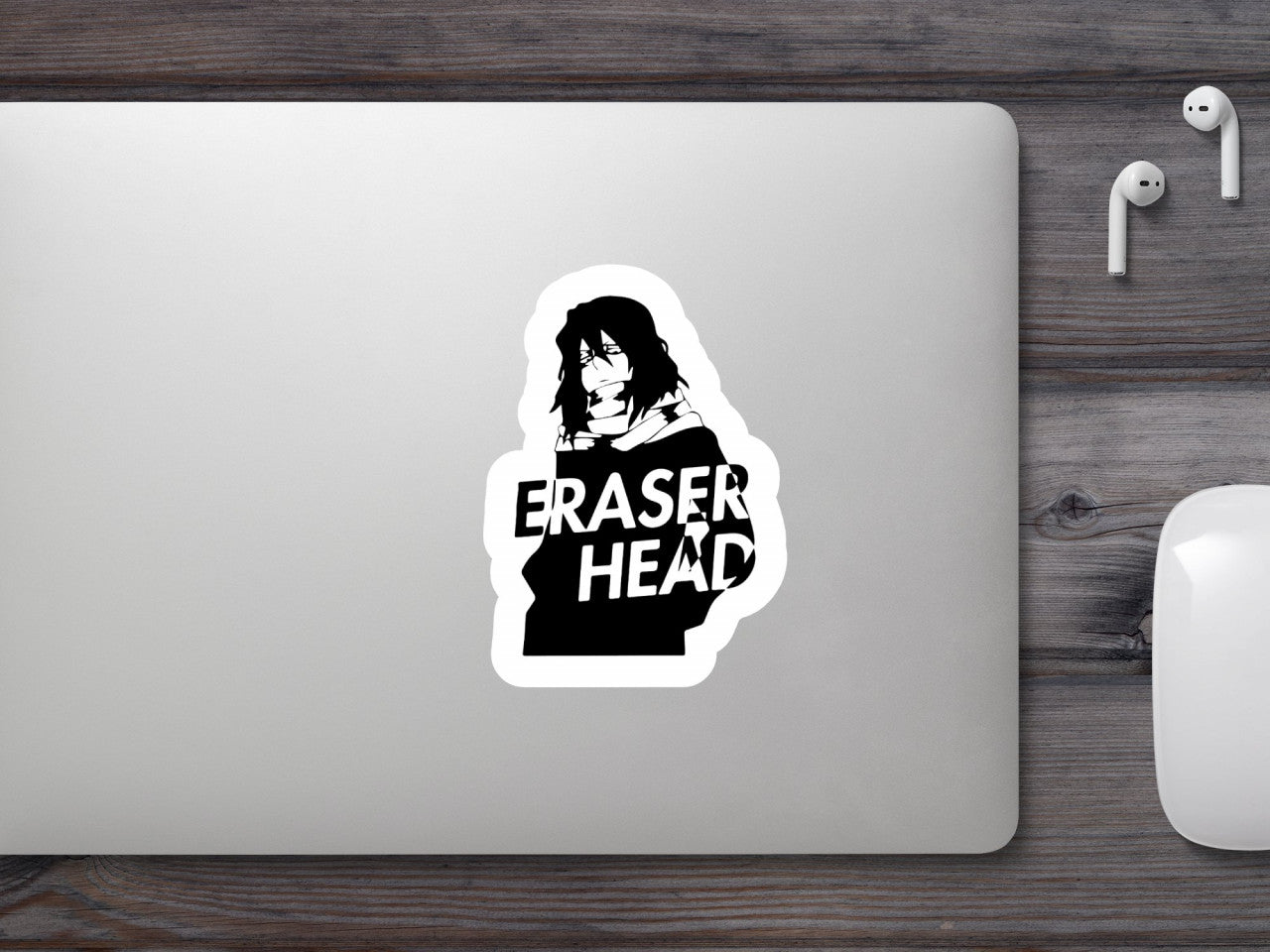 Set 5 bucati, Sticker decorativ, Erasedhead Boku no My Hero Academia, Rezistent la apa, NO9201, 6 cm, Multicolor