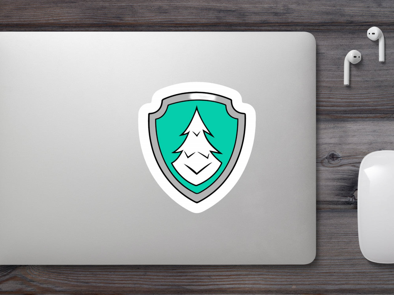 Set 5 bucati, Sticker decorativ, Everest Paw Patrol Sigla, Rezistent la apa, NO9210, 6 cm, Multicolor