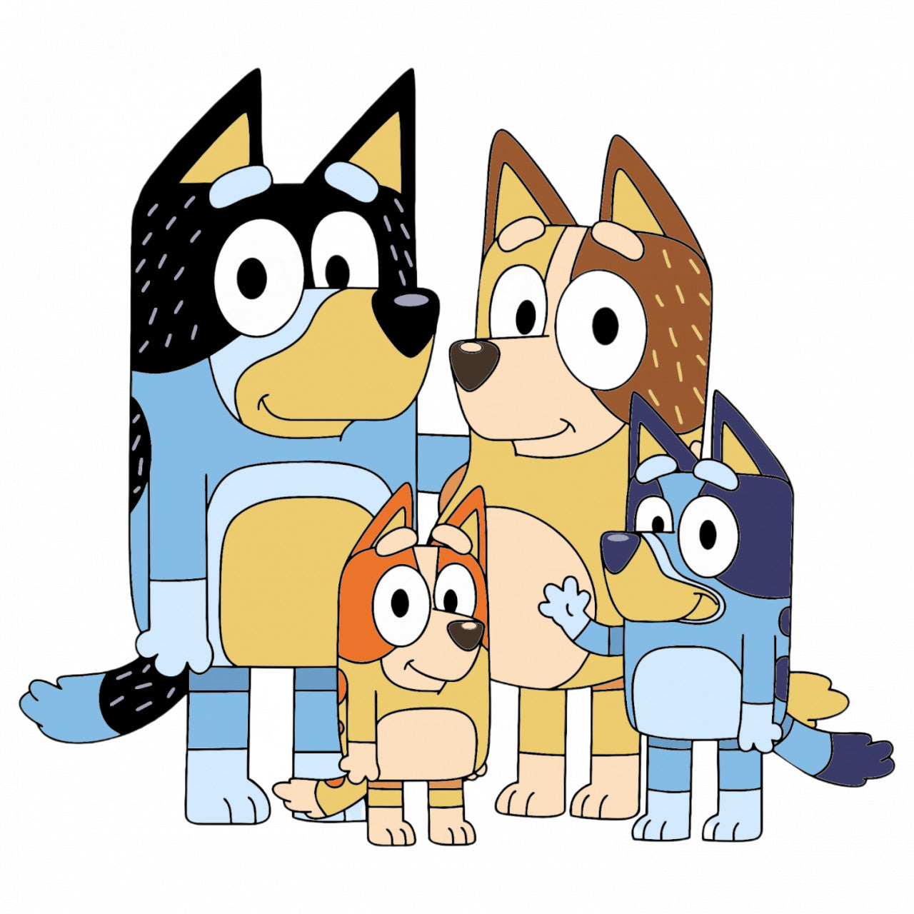 Set 5 bucati, Sticker decorativ, Familia Heeler, Rezistent la apa, NO9225, 6 cm, Multicolor