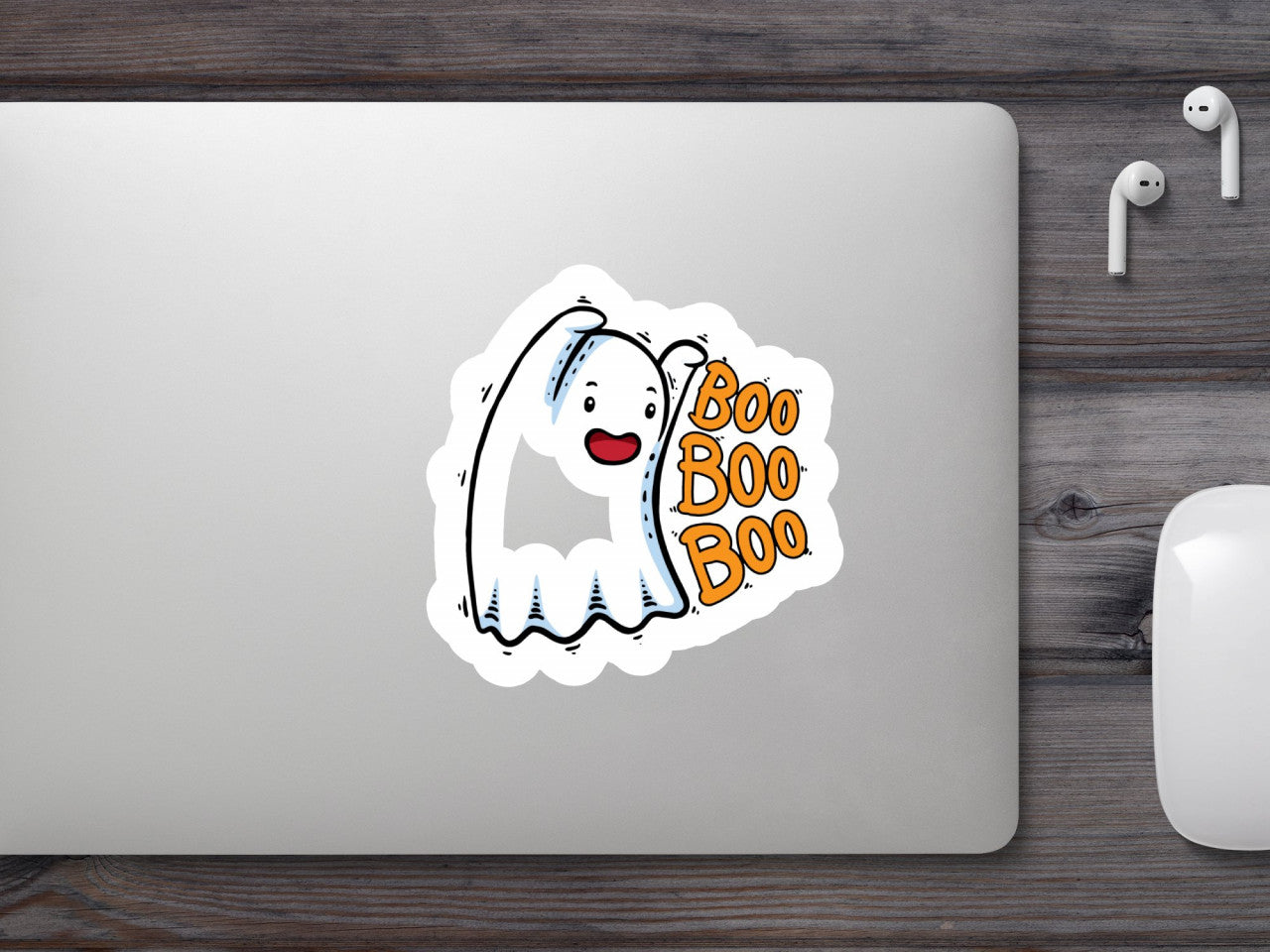 Set 5 bucati, Sticker decorativ, Fantoma Boo, Rezistent la apa, NO9227, 6 cm, Multicolor