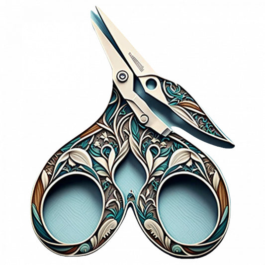 Set 5 bucati, Sticker decorativ, Foarfeca artizanala, Rezistent la apa, NO9287, 6 cm, Multicolor