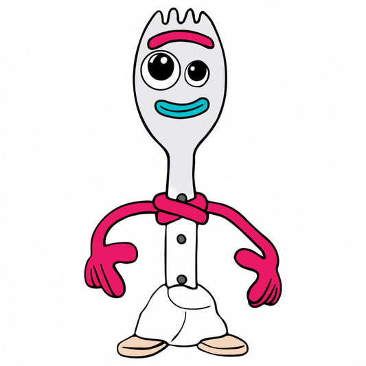 Set 5 bucati, Sticker decorativ, Forky Toy Story, Rezistent la apa, NO9294, 6 cm, Multicolor