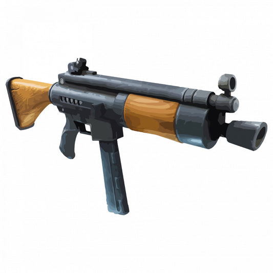 Set 5 bucati, Sticker decorativ, Fortnite Battle Royale Arma, Rezistent la apa, NO9297, 6 cm, Multicolor