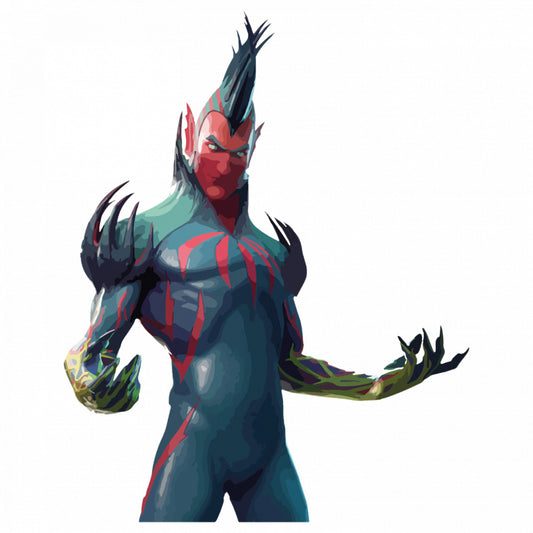 Set 5 bucati, Sticker decorativ, Fortnite Flytrap, Rezistent la apa, NO9312, 6 cm, Multicolor