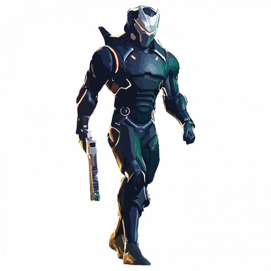 Set 5 bucati, Sticker decorativ, Fortnite Omega, Rezistent la apa, NO9326, 6 cm, Multicolor