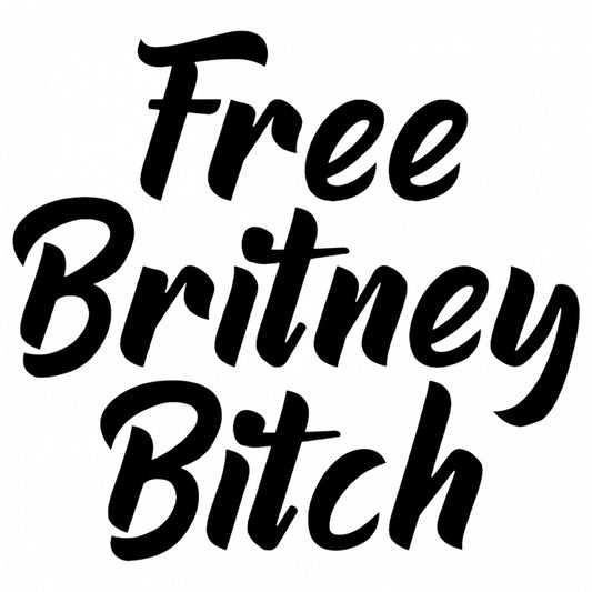 Set 5 bucati, Sticker decorativ, Free britney bitch, Rezistent la apa, NO9342, 6 cm, Multicolor