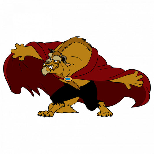 Set 5 bucati, Sticker decorativ, Frumoasa si bestia The Beast, Rezistent la apa, NO9377, 6 cm, Multicolor