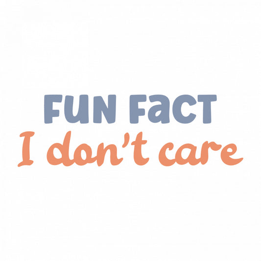 Set 5 bucati, Sticker decorativ, Fun fact, I don't care, Rezistent la apa, NO9388, 6 cm, Multicolor