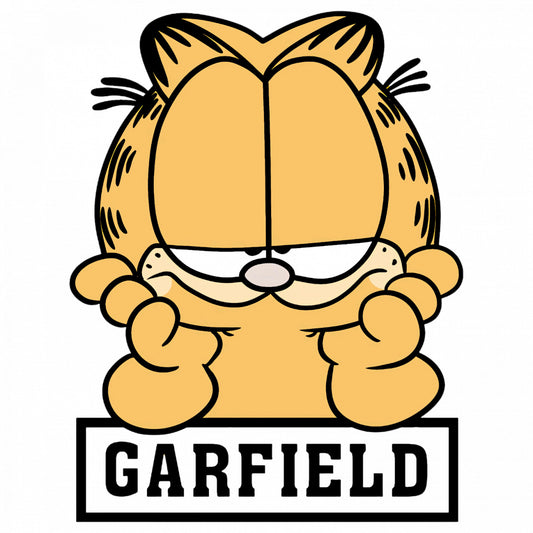 Set 5 bucati, Sticker decorativ, Garfield logo, Rezistent la apa, NO9400, 6 cm, Multicolor