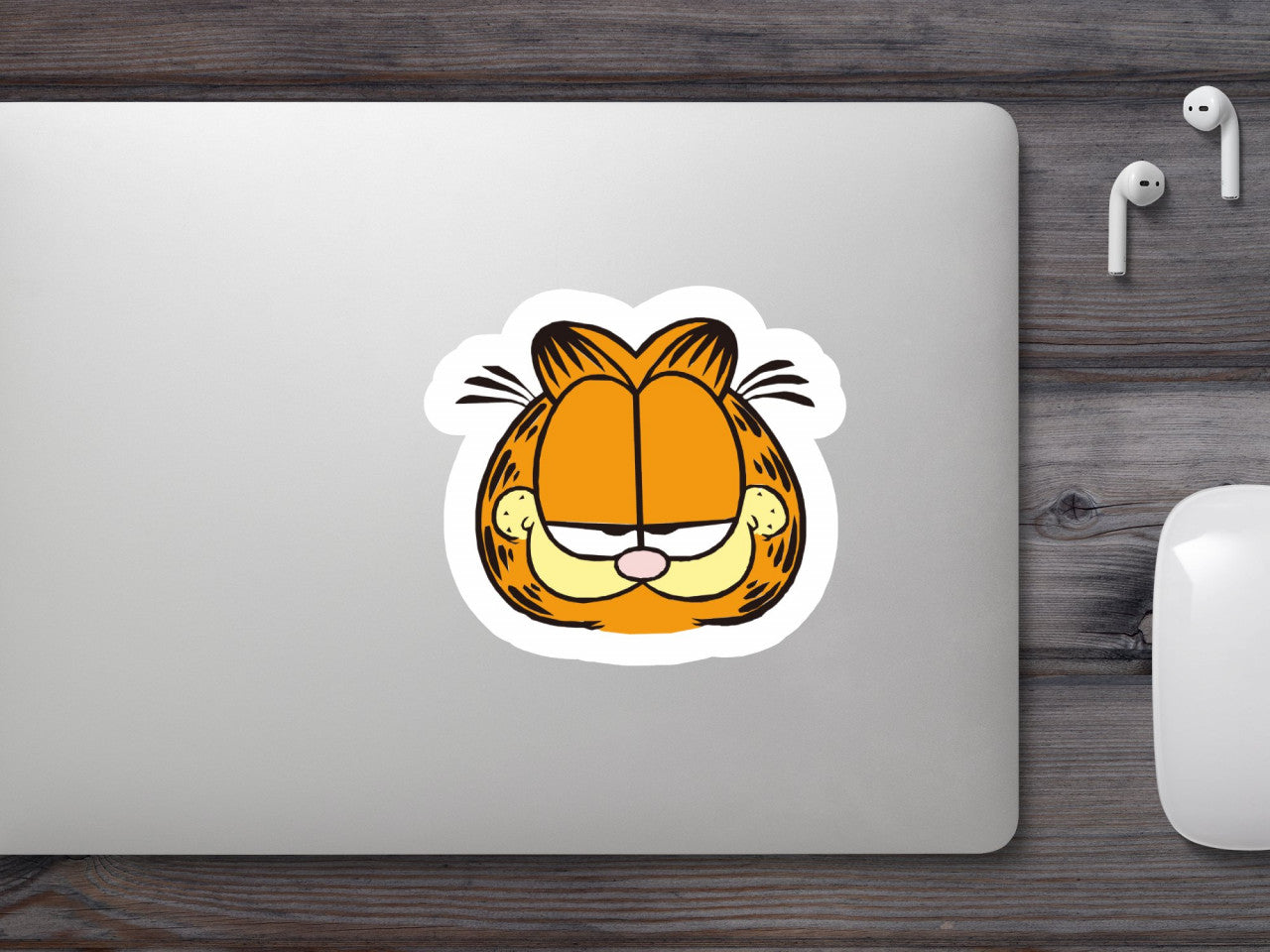 Set 5 bucati, Sticker decorativ, Garfield suparat, Rezistent la apa, NO9407, 6 cm, Multicolor