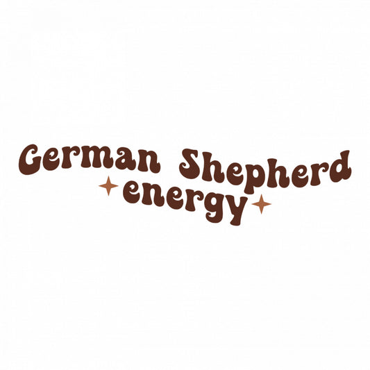 Set 5 bucati, Sticker decorativ, German Shepherd energy, Rezistent la apa, NO9412, 6 cm, Multicolor