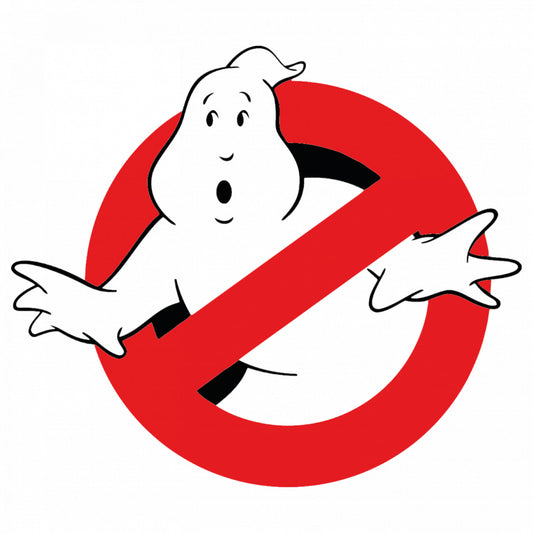 Set 5 bucati, Sticker decorativ, Ghostbusters interzis, Rezistent la apa, NO9418, 6 cm, Multicolor