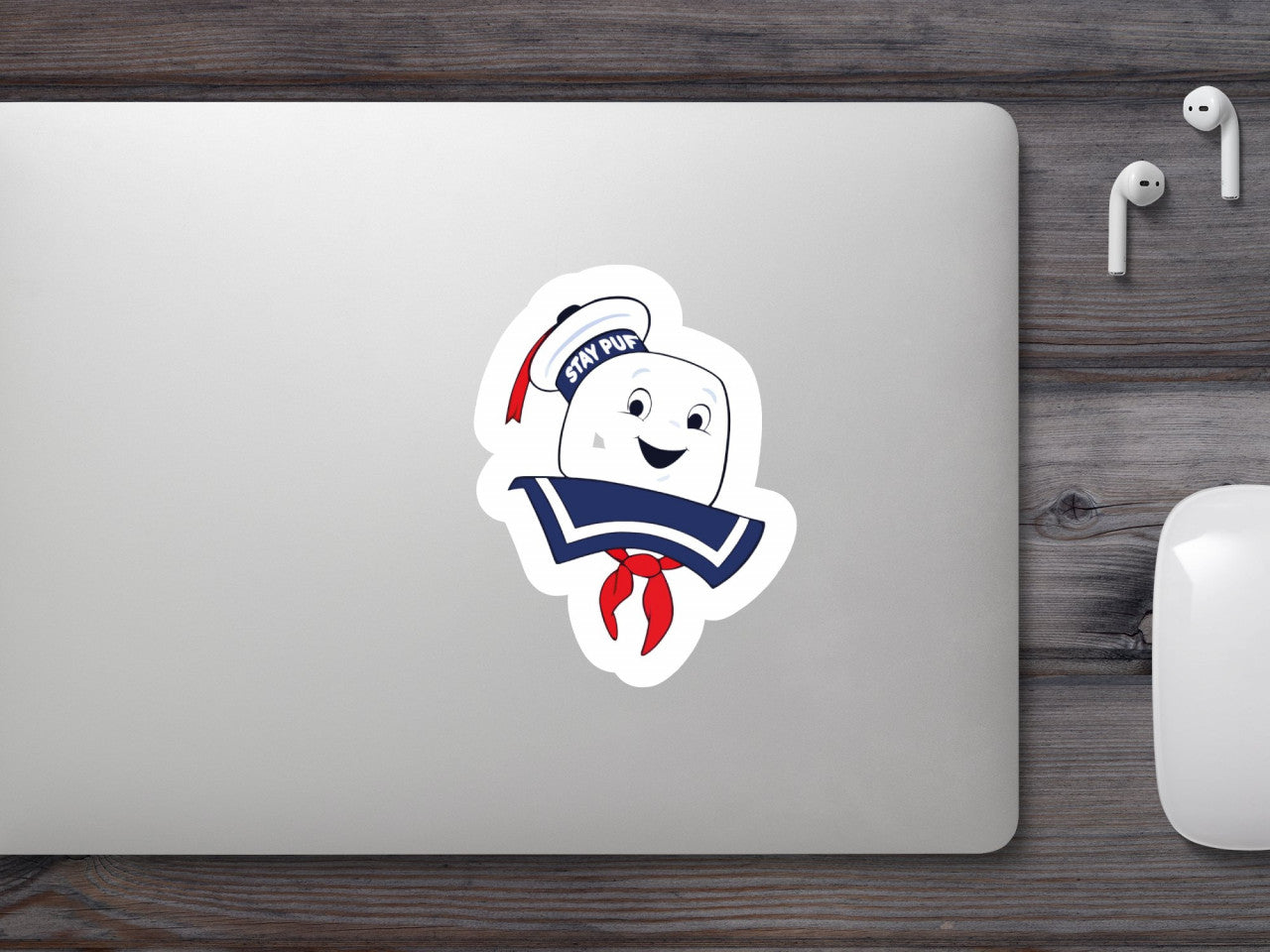 Set 5 bucati, Sticker decorativ, Ghostbusters Stay Puft Marshmallow, Rezistent la apa, NO9421, 6 cm, Multicolor