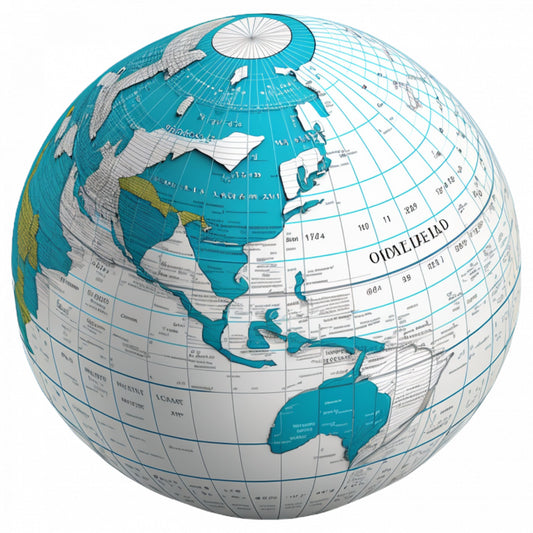 Set 5 bucati, Sticker decorativ, Glob pamantesc, Rezistent la apa, NO9434, 6 cm, Multicolor