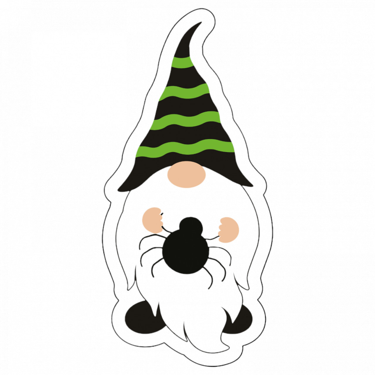 Set 5 bucati, Sticker decorativ, Gnom de Halloween, Rezistent la apa, NO9446, 6 cm, Multicolor