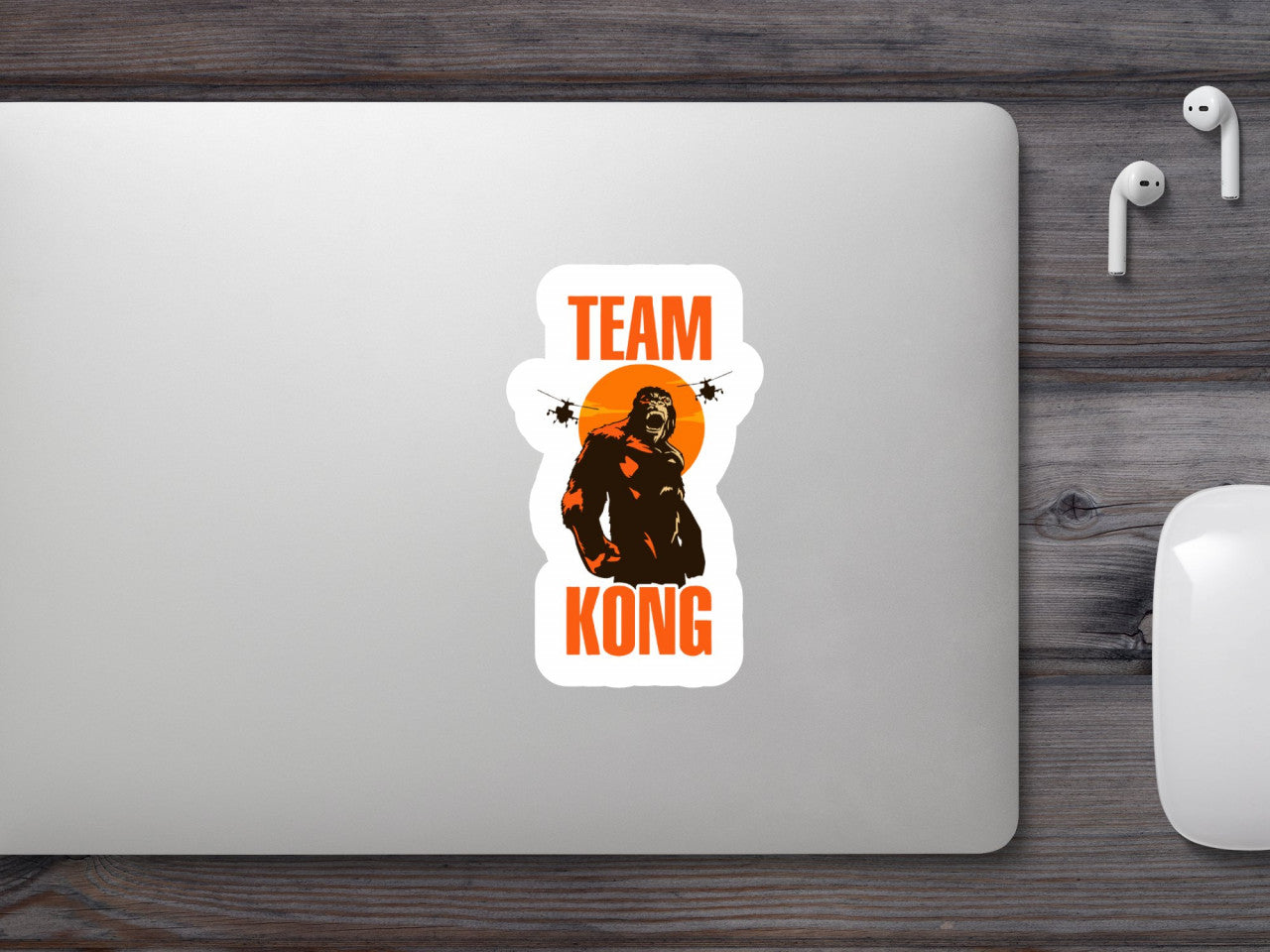 Set 5 bucati, Sticker decorativ, Godzilla Team Kong, Rezistent la apa, NO9457, 6 cm, Multicolor