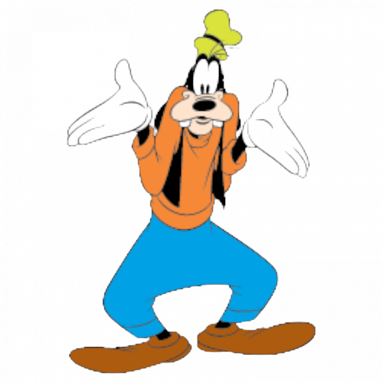 Set 5 bucati, Sticker decorativ, Goofy nedumerit, Rezistent la apa, NO9491, 6 cm, Multicolor