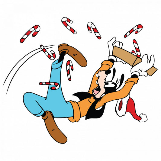 Set 5 bucati, Sticker decorativ, Goofy si acadelele poznase, Rezistent la apa, NO9493, 6 cm, Multicolor