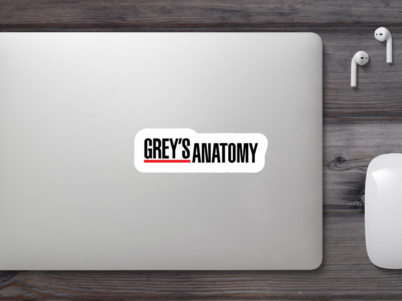 Set 5 bucati, Sticker decorativ, Greys Anatomy Logo, Rezistent la apa, NO9498, 6 cm, Multicolor