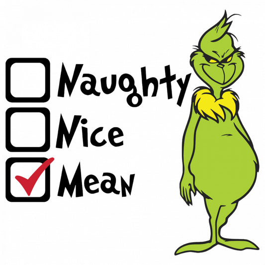 Set 5 bucati, Sticker decorativ, Grinch Naughty Nice Man, Rezistent la apa, NO9514, 6 cm, Multicolor