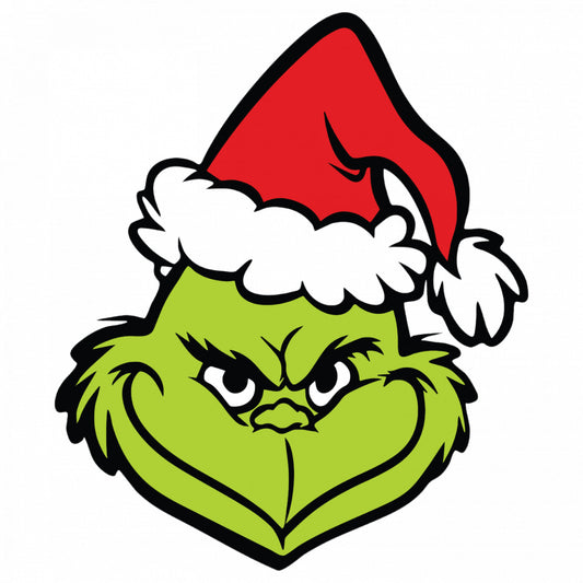 Set 5 bucati, Sticker decorativ, Grinch razbunator, Rezistent la apa, NO9515, 6 cm, Multicolor