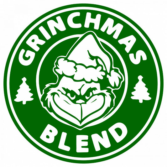 Set 5 bucati, Sticker decorativ, Grinchmas Blend Cofe, Rezistent la apa, NO9519, 6 cm, Multicolor