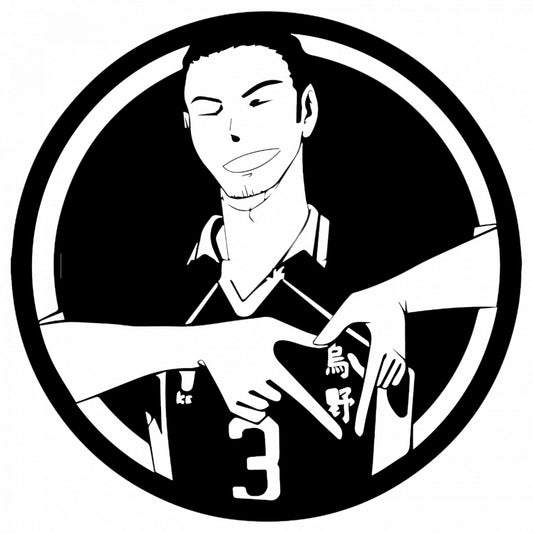 Set 5 bucati, Sticker decorativ, haikyu Love, Rezistent la apa, NO9537, 6 cm, Multicolor