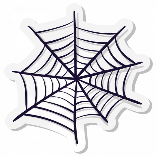 Set 5 bucati, Sticker decorativ, Halloween panza de paianjen, Rezistent la apa, NO9547, 6 cm, Multicolor