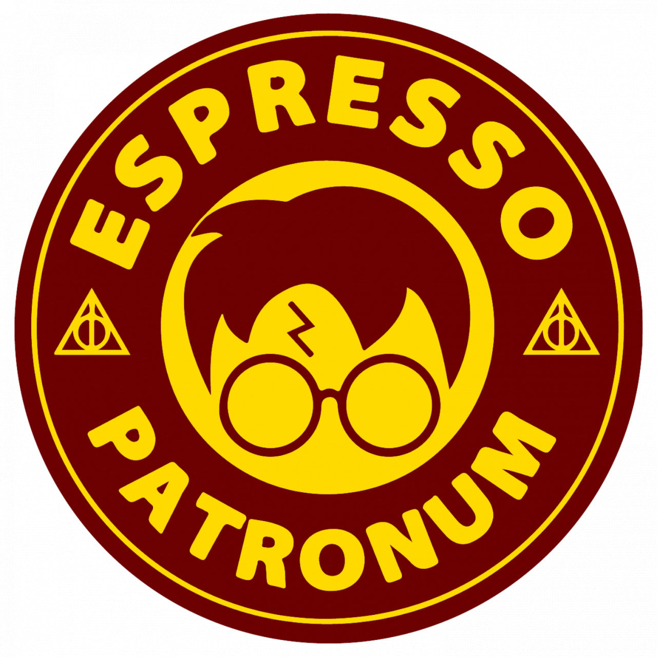 Set 5 bucati, Sticker decorativ, Harry Potter Espresso Patronum, Rezistent la apa, NO9573, 6 cm, Multicolor