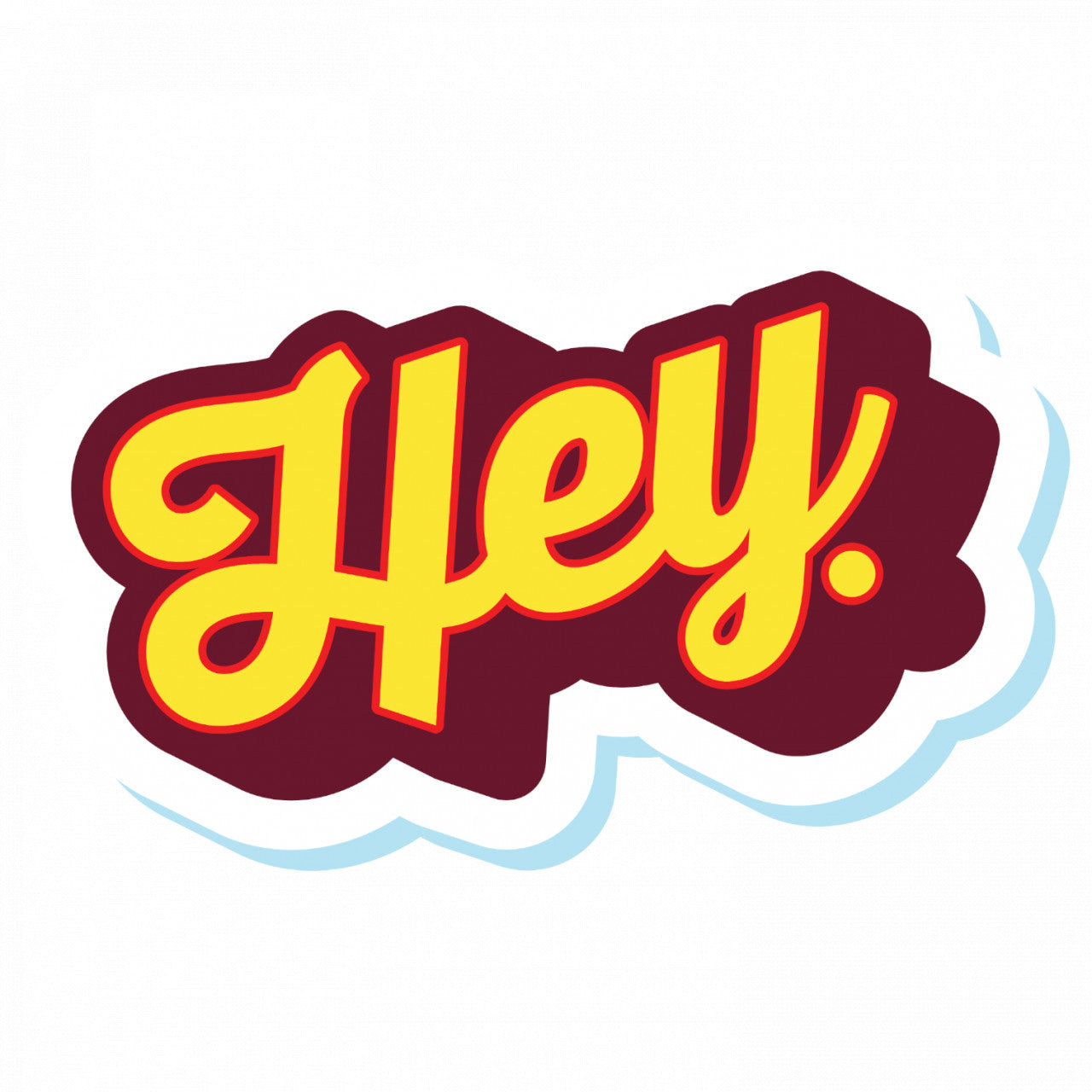 Set 5 bucati, Sticker decorativ, Hey, Rezistent la apa, NO9660, 6 cm, Multicolor