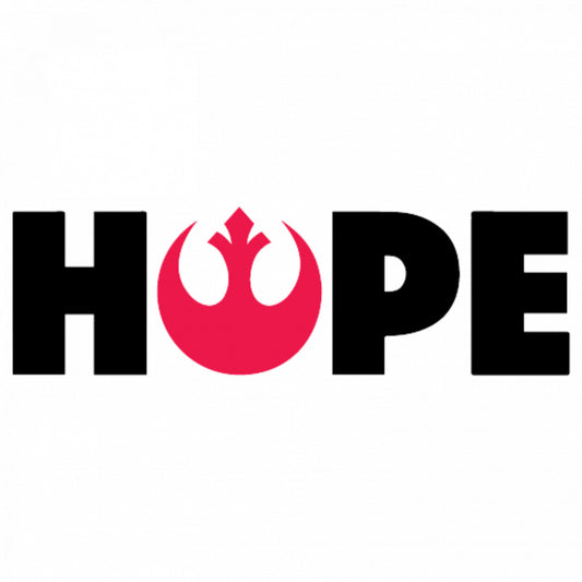 Set 5 bucati, Sticker decorativ, Hope Star Wars, Rezistent la apa, NO9668, 6 cm, Multicolor