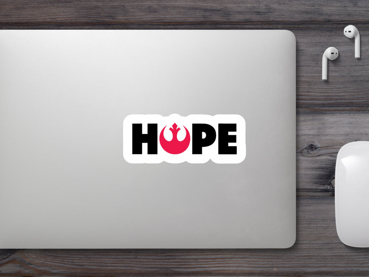 Set 5 bucati, Sticker decorativ, Hope Star Wars, Rezistent la apa, NO9668, 6 cm, Multicolor