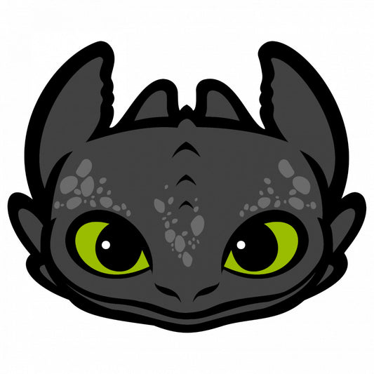 Set 5 bucati, Sticker decorativ, How to Train Your Dragon Furia nocturna 2, Rezistent la apa, NO9679, 6 cm, Multicolor