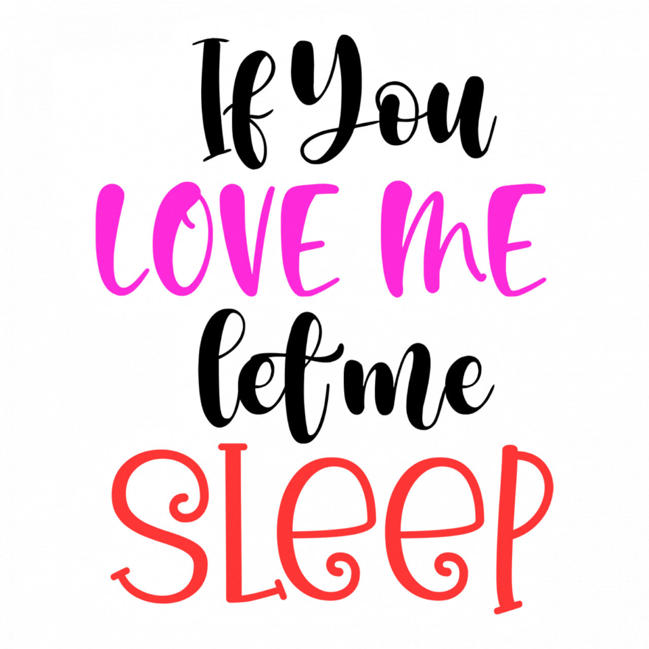 Set 5 bucati, Sticker decorativ, If you love me lot me sleep, Rezistent la apa, NO9731, 6 cm, Multicolor