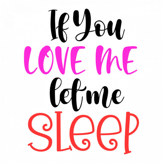Set 5 bucati, Sticker decorativ, If you love me lot me sleep, Rezistent la apa, NO9731, 6 cm, Multicolor
