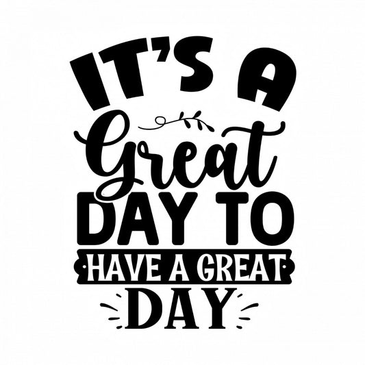 Set 5 bucati, Sticker decorativ, It s a great day to have a great day, Rezistent la apa, NO9777, 6 cm, Multicolor