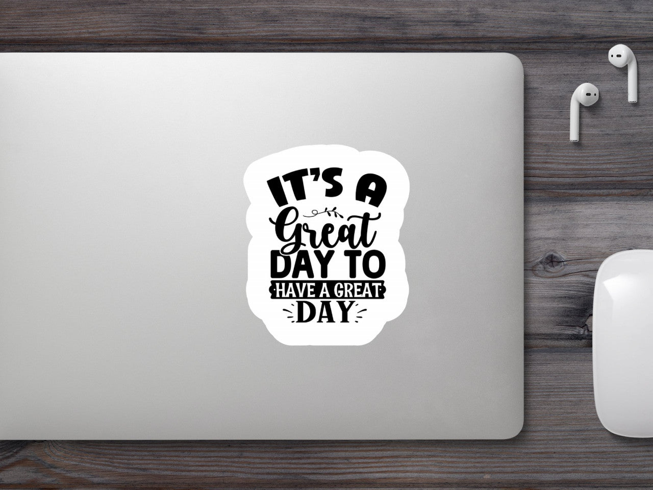 Set 5 bucati, Sticker decorativ, It s a great day to have a great day, Rezistent la apa, NO9777, 6 cm, Multicolor