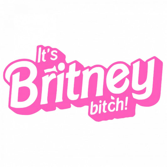 Set 5 bucati, Sticker decorativ, It's britney bitch, Rezistent la apa, NO9780, 6 cm, Multicolor