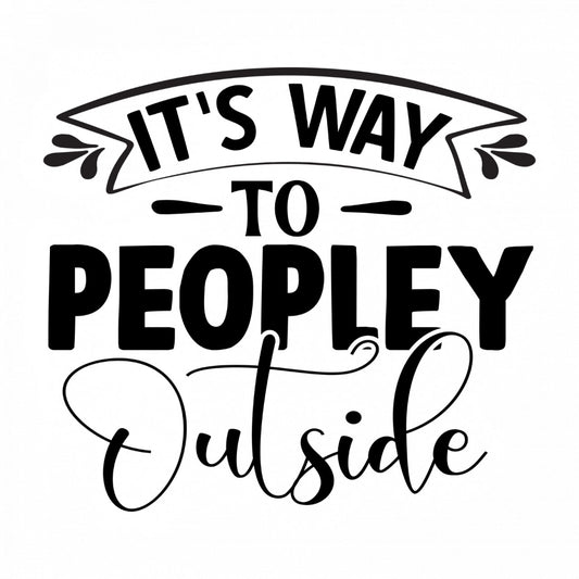 Set 5 bucati, Sticker decorativ, It s way to peopley outside, Rezistent la apa, NO9778, 6 cm, Multicolor