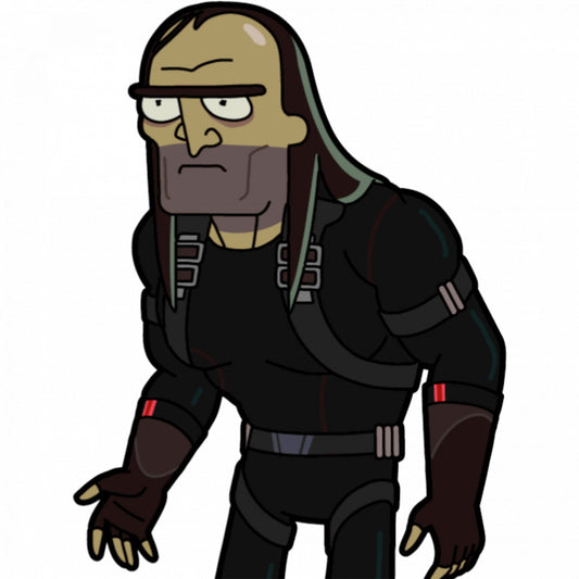 Set 5 bucati, Sticker decorativ, Jaguar Rick and morty, Rezistent la apa, NO9792, 6 cm, Multicolor