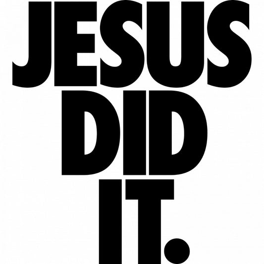 Set 5 bucati, Sticker decorativ, Jesus did it, Rezistent la apa, NO9799, 6 cm, Multicolor
