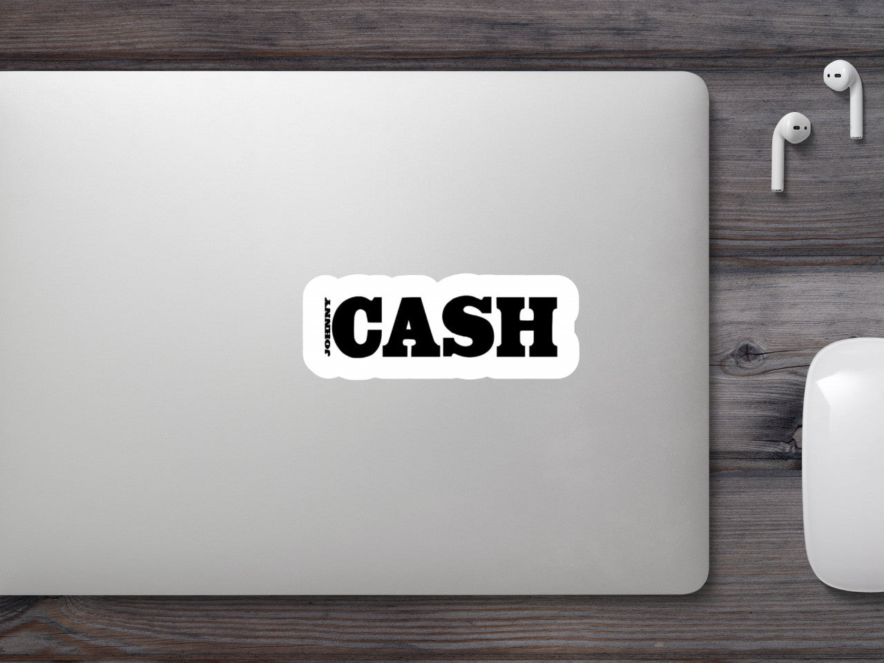 Set 5 bucati, Sticker decorativ, Johnny Cash, Rezistent la apa, NO9812, 6 cm, Multicolor