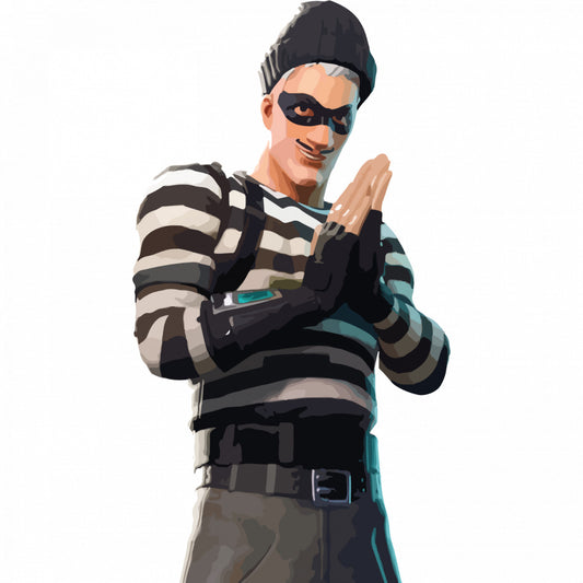 Set 5 bucati, Sticker decorativ, Jonesy Fortnite, Rezistent la apa, NO9818, 6 cm, Multicolor