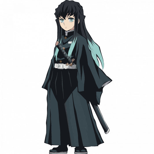 Set 5 bucati, Sticker decorativ, Kanae Kocho Demon Slayer, Rezistent la apa, NO9835, 6 cm, Multicolor