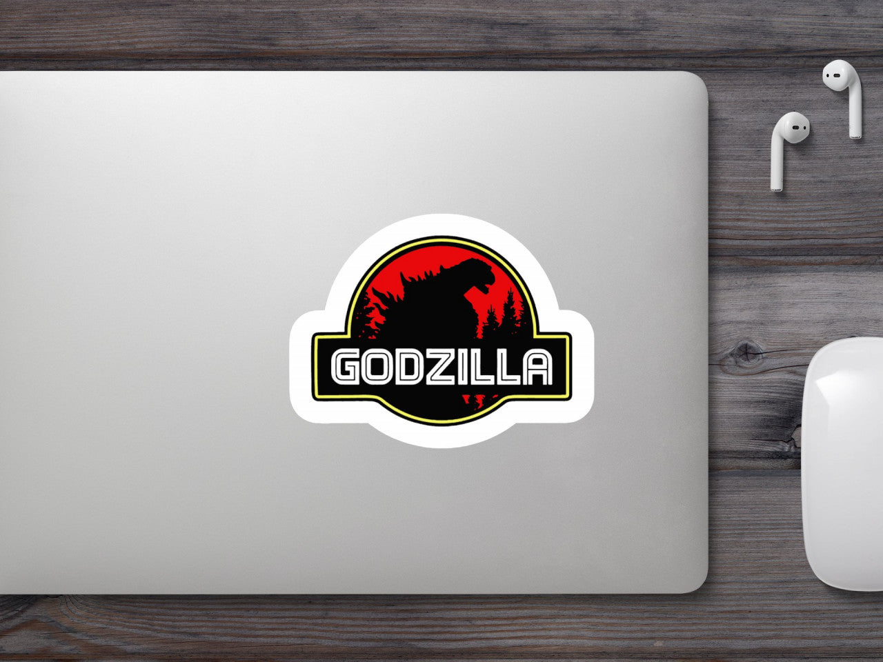 Set 5 bucati, Sticker decorativ, King of the Monsters Godzilla parc, Rezistent la apa, NO9851, 6 cm, Multicolor