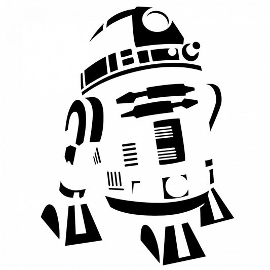Set 5 bucati, Sticker decorativ, Mandalorian Star wars R2-D2, Rezistent la apa, NO9969, 6 cm, Multicolor
