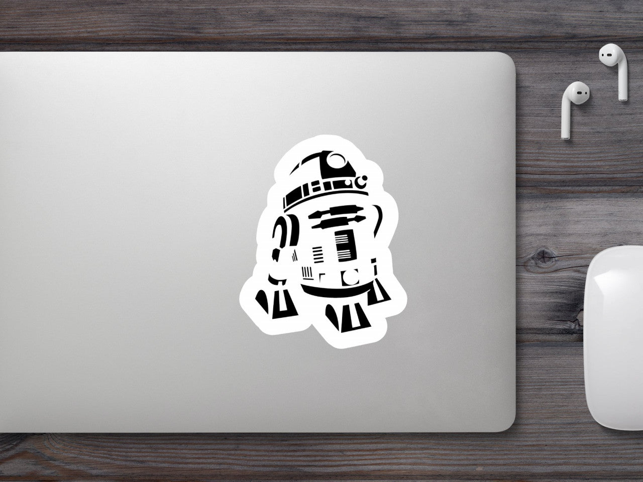 Set 5 bucati, Sticker decorativ, Mandalorian Star wars R2-D2, Rezistent la apa, NO9969, 6 cm, Multicolor