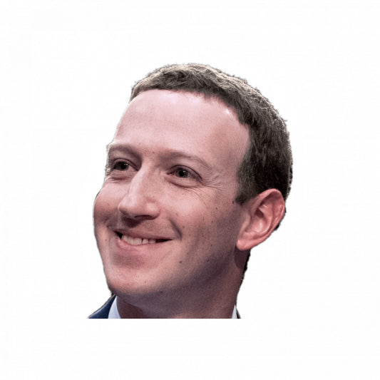 Set 5 bucati, Sticker decorativ, Mark Zuckerberg Meme, Rezistent la apa, NO9983, 6 cm, Multicolor