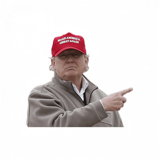 Set 5 bucati, Sticker decorativ, Meme Donald Trump Make America great again, Rezistent la apa, NO10030, 6 cm, Multicolor