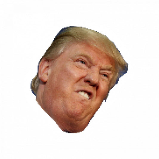 Set 5 bucati, Sticker decorativ, Meme Donald Trump nervos, Rezistent la apa, NO10031, 6 cm, Multicolor